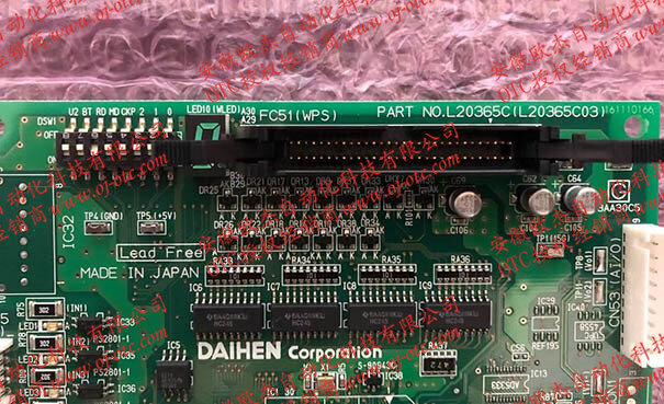 OTC DAIHEN L20365C00 board – connectors OTC DAIHEN L20365C00 board with connectors for DP welder interface