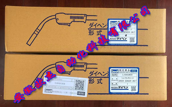 Close-up of OTC DAIHEN L10602B00 anti-collision sensor component