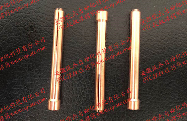 Close-up of OTC DAIHEN H950C07 tungsten clip