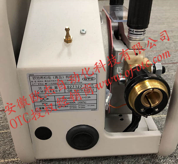 OTC DAIHEN CME-6401 wire feeder label and connectors