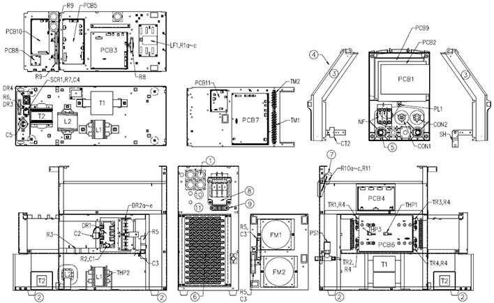 OTC DP400 Welder Parts Location Diagram