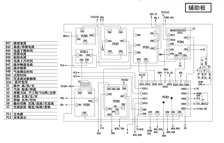 OTC Daihen AVP360 Auxiliary Board Parts Exploded View Diagram 1