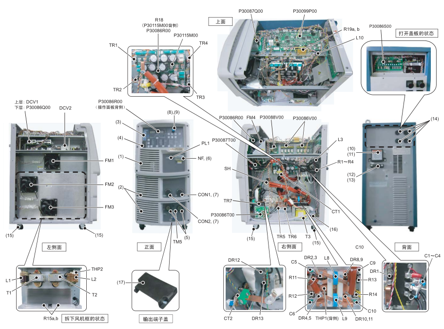 OTC Daihen P500L Welder Parts Configuration Diagram