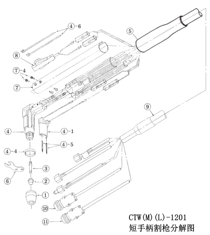 OTC D12000 CTW Torch Exploded View