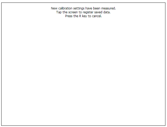 OTC Daihen Robot Teach Pendant Calibration Result Registration Interface, Click Screen to Confirm