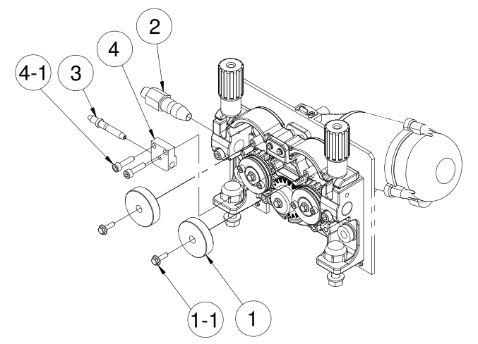 OTC Daihen Wire Feeder AF4012C Assembly Parts L11236C00 Exploded View, Part Symbol Annotation