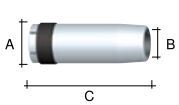 Binzel ROBOWH242D Conical Narrow Gas Nozzle