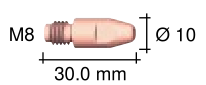 Binzel ROBOWHPP W500 M8 Contact Tip