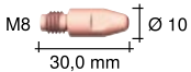 Binzel ABIROB W500 M8 Contact Tip