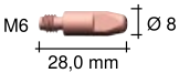 Binzel ABIROB W500 M6 Contact Tip