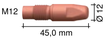 Binzel ABIROB W600 M8 Heavy-Duty Contact Tip