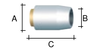 Binzel A300 Bottle Form Gas Nozzle