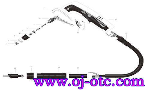 OTC CT-75/CT-80 Plasma Torch Full Exploded View