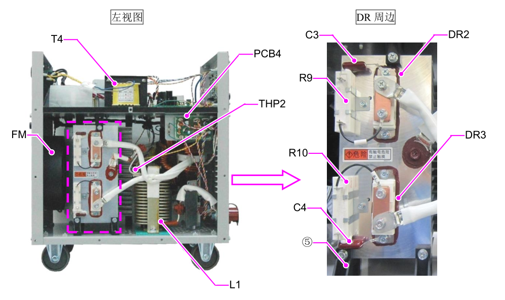 OTC CPVE400 Side View with Internal Parts Annotation