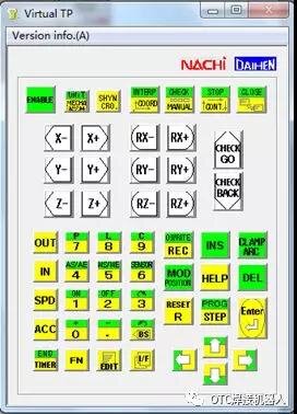 Teach Pendant ENTER Confirmation Key Physical Location