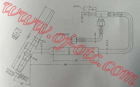 OTC Curved Handle TIG Torch AW-9